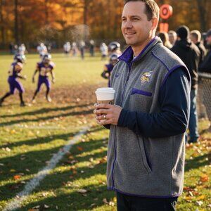 💜 PUMA Vikings Fleece Vest XXL - Embroidered Logo